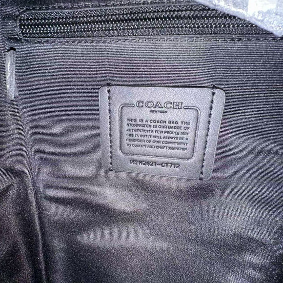 Coach Racer Pack Signature In Canvas & Leather Charcoal Black CT712 NWT - Picture 9 of 9